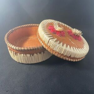 Porcupine Quill and Birch Indigenous Quillwork Box
